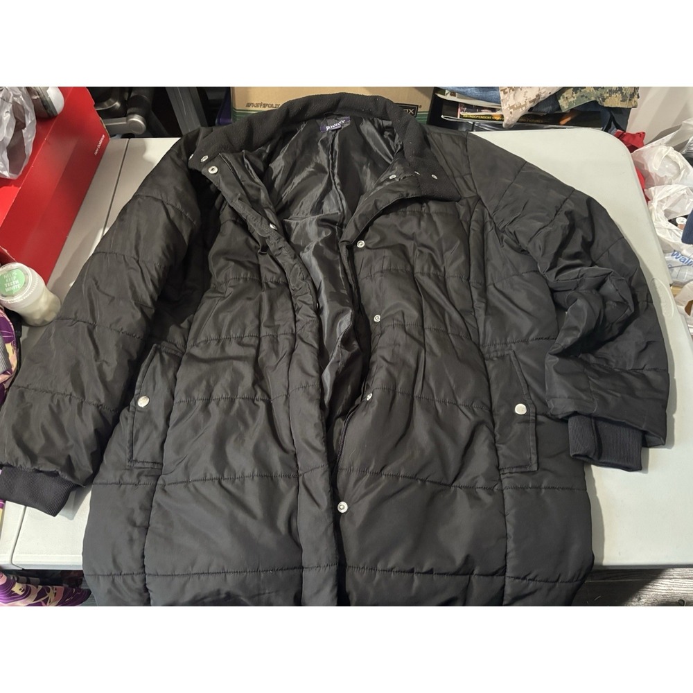 Roamans 1X Classic Length Black Puffer Coat